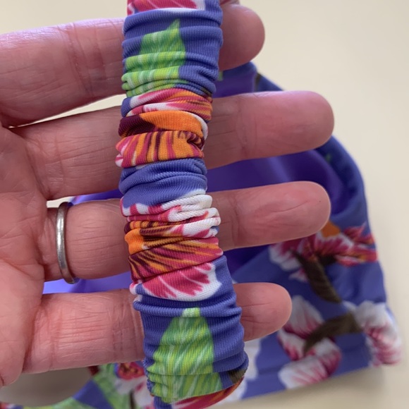 NWT L*Space Revolve Lloyd Bikini Top Lost Ibiza Purple Floral Print (Top Only) M - Picture 8 of 11